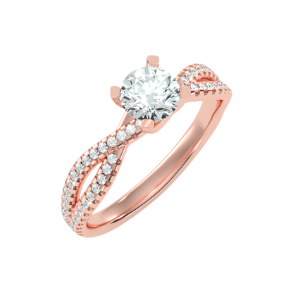 Seren Solitaire Ring In 925 Sterling Silver - Nine