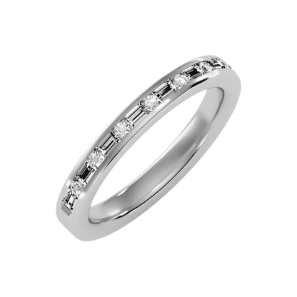 Shane Half Eternity Band In 925 Sterling Silver - One