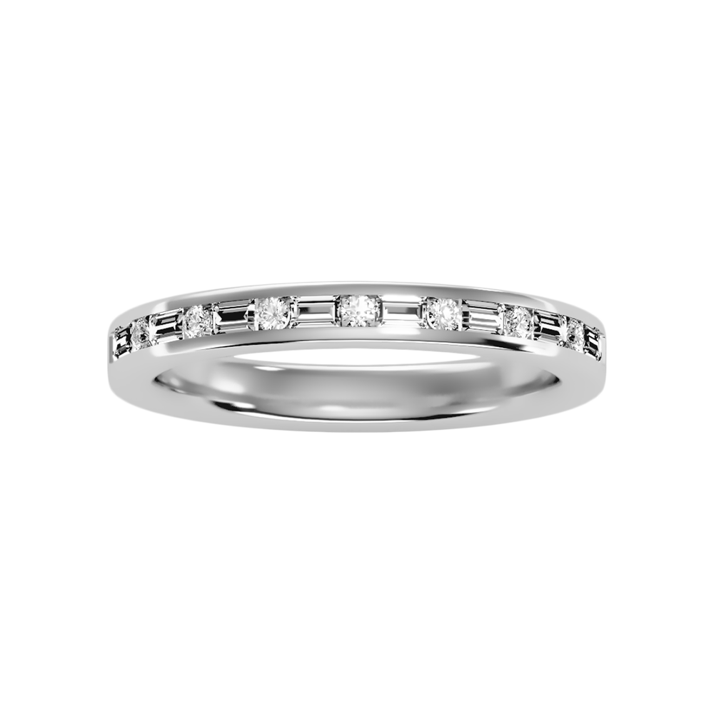 Shane Half Eternity Band In 925 Sterling Silver - Two