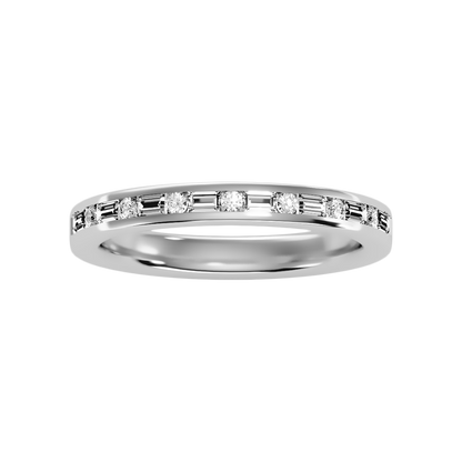 Shane Half Eternity Band In 925 Sterling Silver - Two