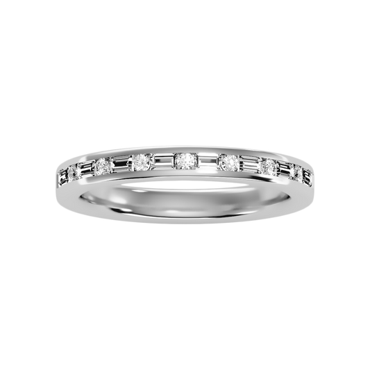 Shane Half Eternity Band In 925 Sterling Silver - Two