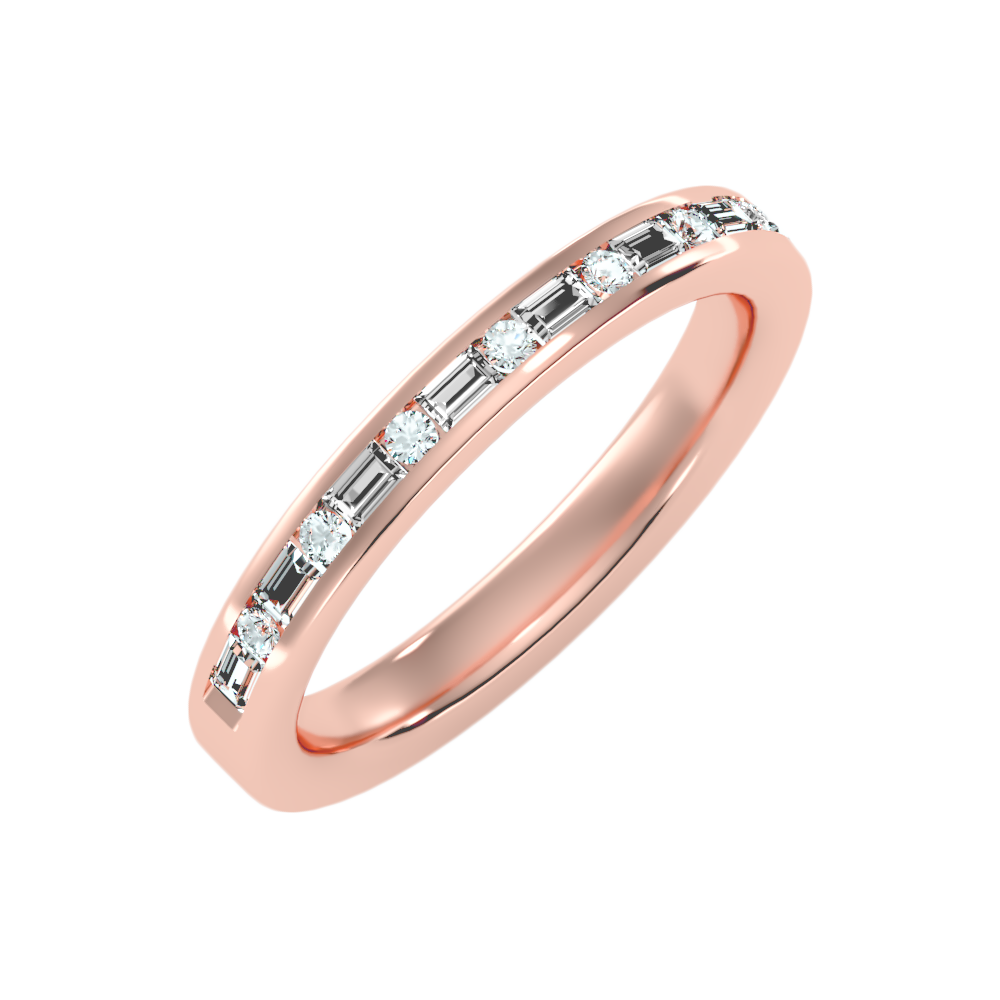 Shane Half Eternity Band In 925 Sterling Silver - Five