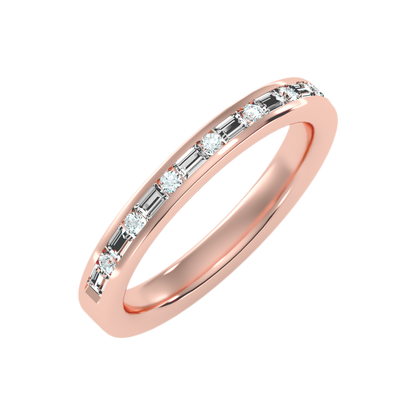 Shane Half Eternity Band In 925 Sterling Silver - Five