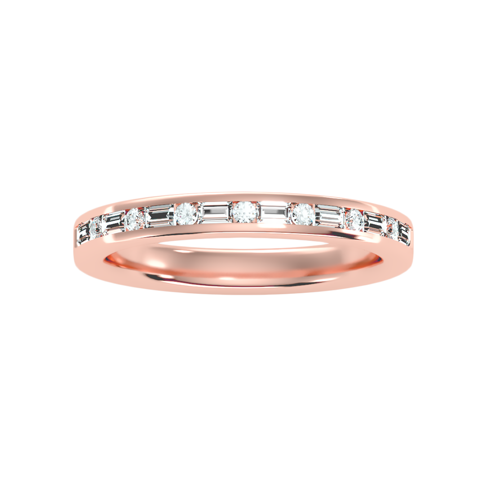 Shane Half Eternity Band In 925 Sterling Silver - Six