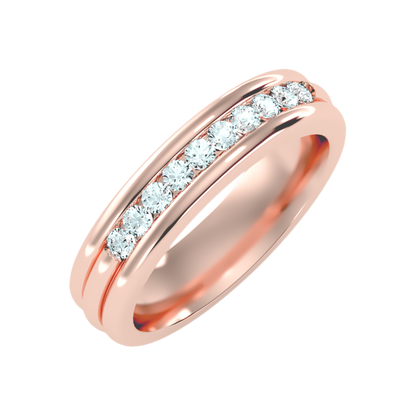 Shase Half Eternity Band In 925 Sterling Silver - Five