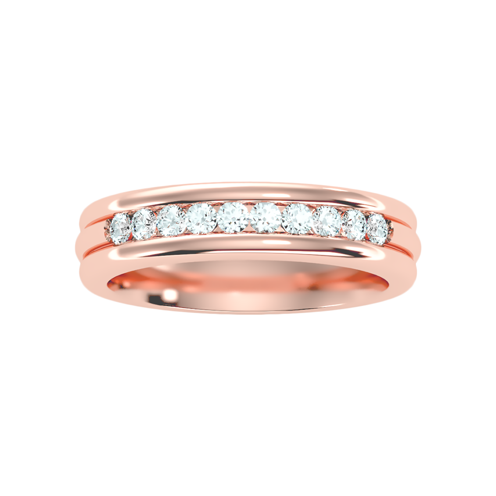 Shase Half Eternity Band In 925 Sterling Silver - Six