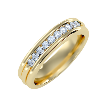 Shase Half Eternity Band In 925 Sterling Silver - Nine