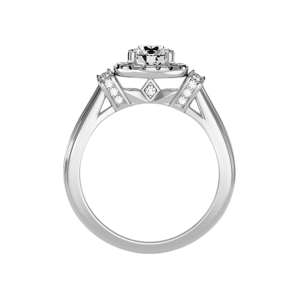 Shelly Halo Ring In 925 Sterling Silver - Ten