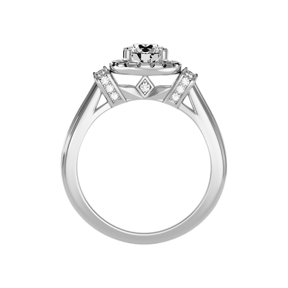 Shelly Halo Ring In 925 Sterling Silver - Ten