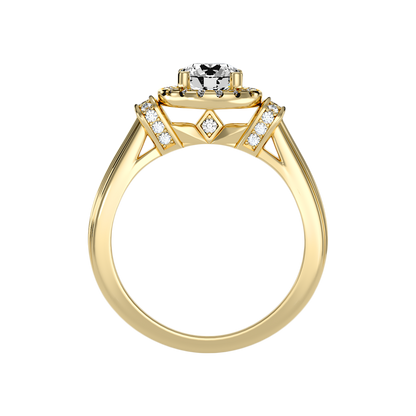 Shelly Halo Ring In 925 Sterling Silver - Two