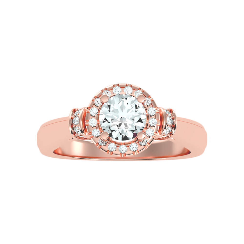 Shelly Halo Ring In 925 Sterling Silver - Seven