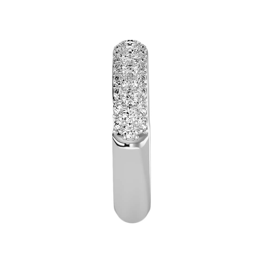 Shien Half Eternity Band In 925 Sterling Silver - Five