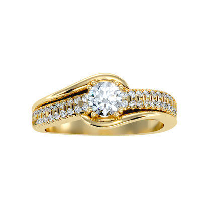Shimmerin Halo Ring In 925 Sterling Silver - Ten
