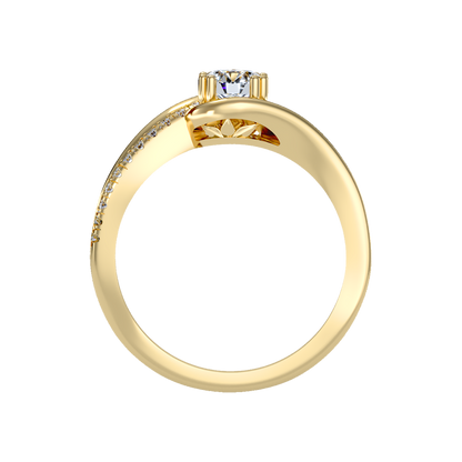 Shimmerin Halo Ring In 925 Sterling Silver - Twelve