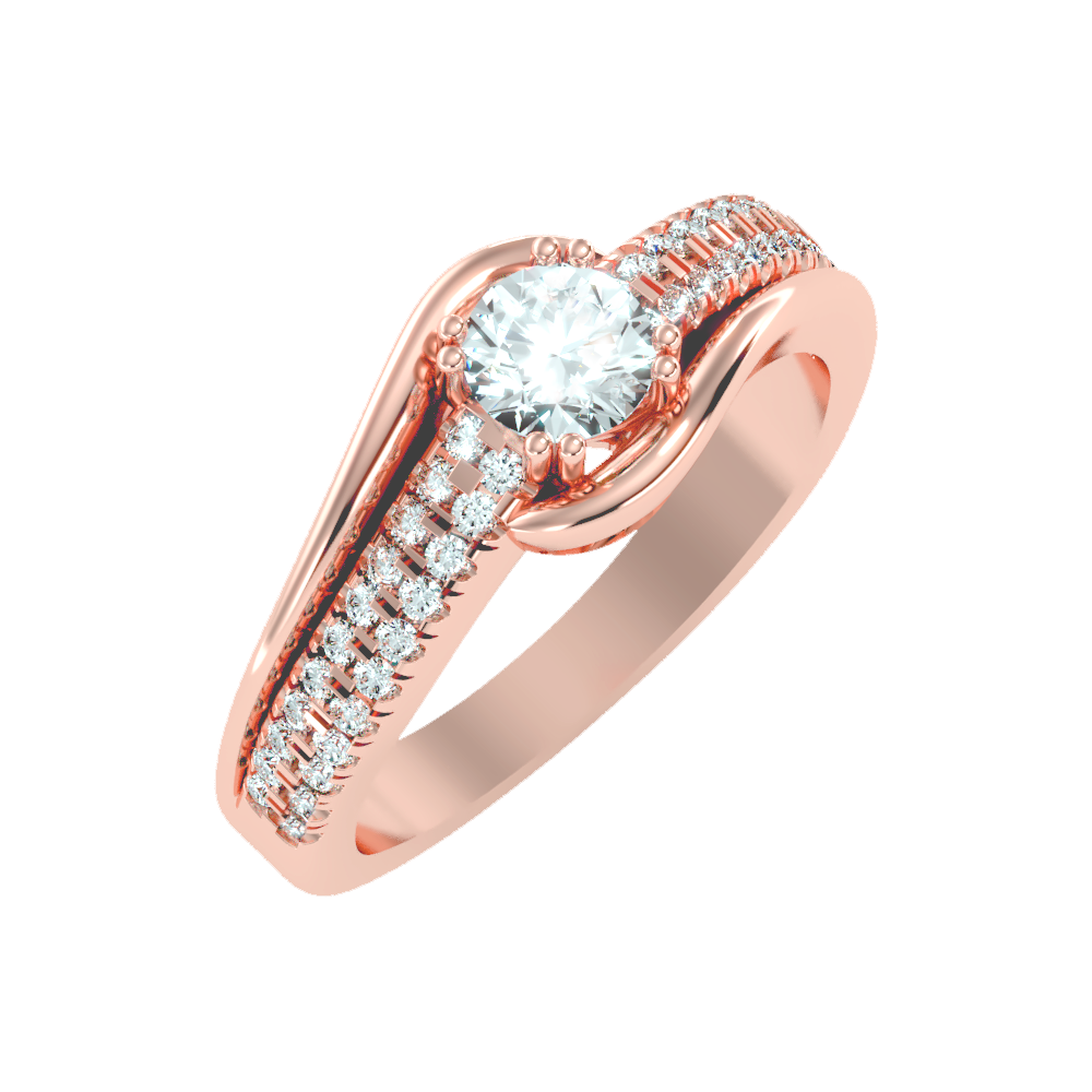 Shimmerin Halo Ring In 925 Sterling Silver - Five