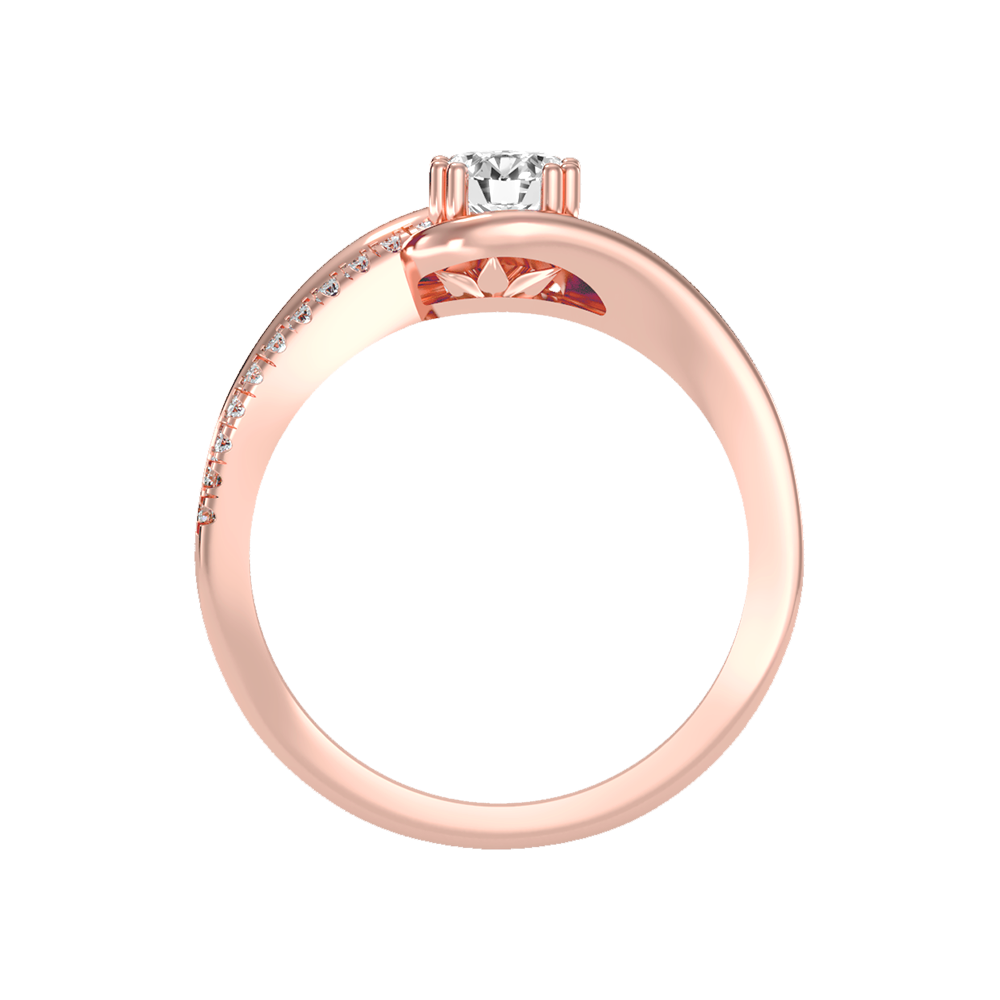 Shimmerin Halo Ring In 925 Sterling Silver - Six