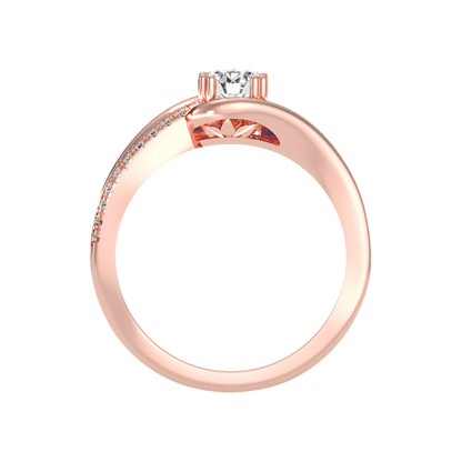 Shimmerin Halo Ring In 925 Sterling Silver - Six