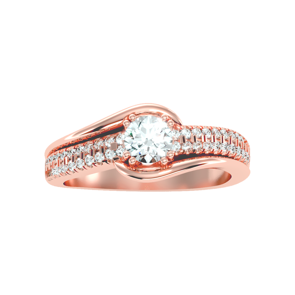 Shimmerin Halo Ring In 925 Sterling Silver - Seven