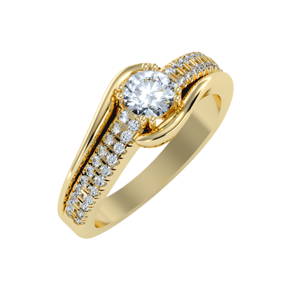 Shimmerin Halo Ring In 925 Sterling Silver - Nine
