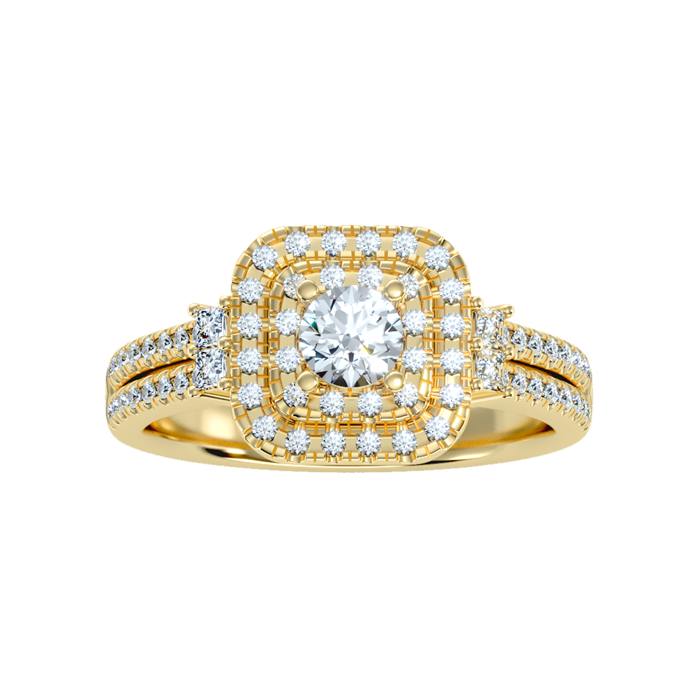 Shine On Halo Ring In 925 Sterling Silver - Ten