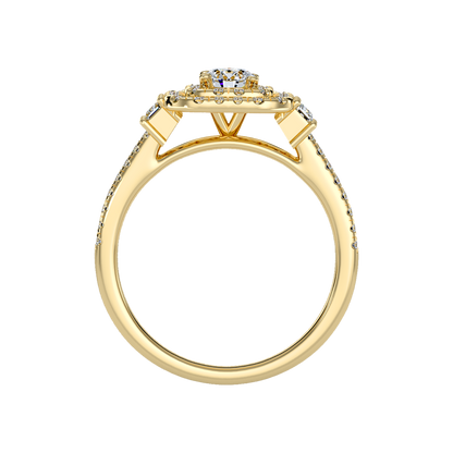 Shine On Halo Ring In 925 Sterling Silver - Twelve