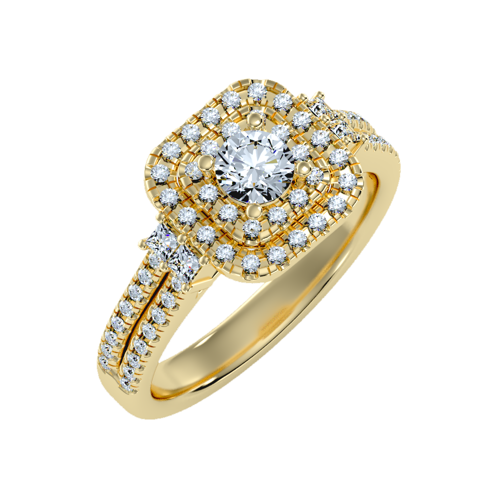 Shine On Halo Ring In 925 Sterling Silver - Nine
