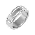 Shine Men's Wide Pave Edge Lab Grown Diamond Band