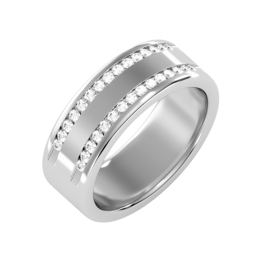 Shine Men's Broad Band Ring - One