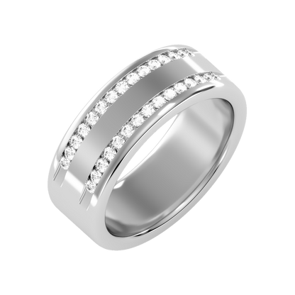 Shine Men's Broad Band Ring - One