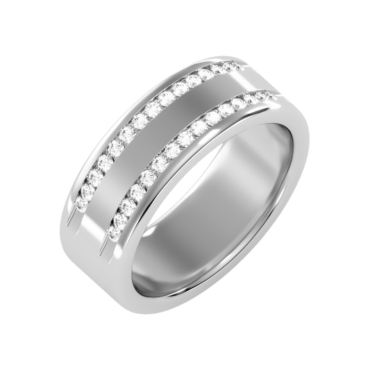 Shine Men's Broad Band Ring - One