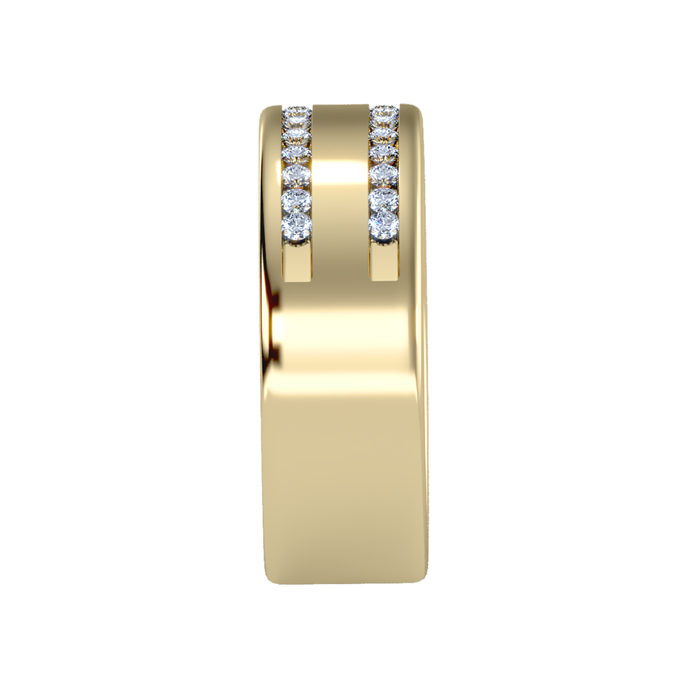 Shine Men's Broad Band Ring In 925 Sterling Silver - Eleven