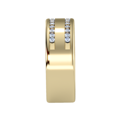 Shine Men's Broad Band Ring In 925 Sterling Silver - Eleven