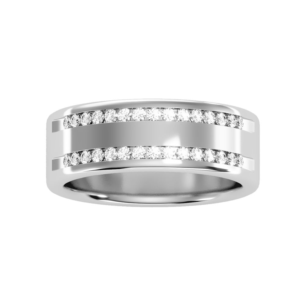 Shine Men's Broad Band Ring - Three