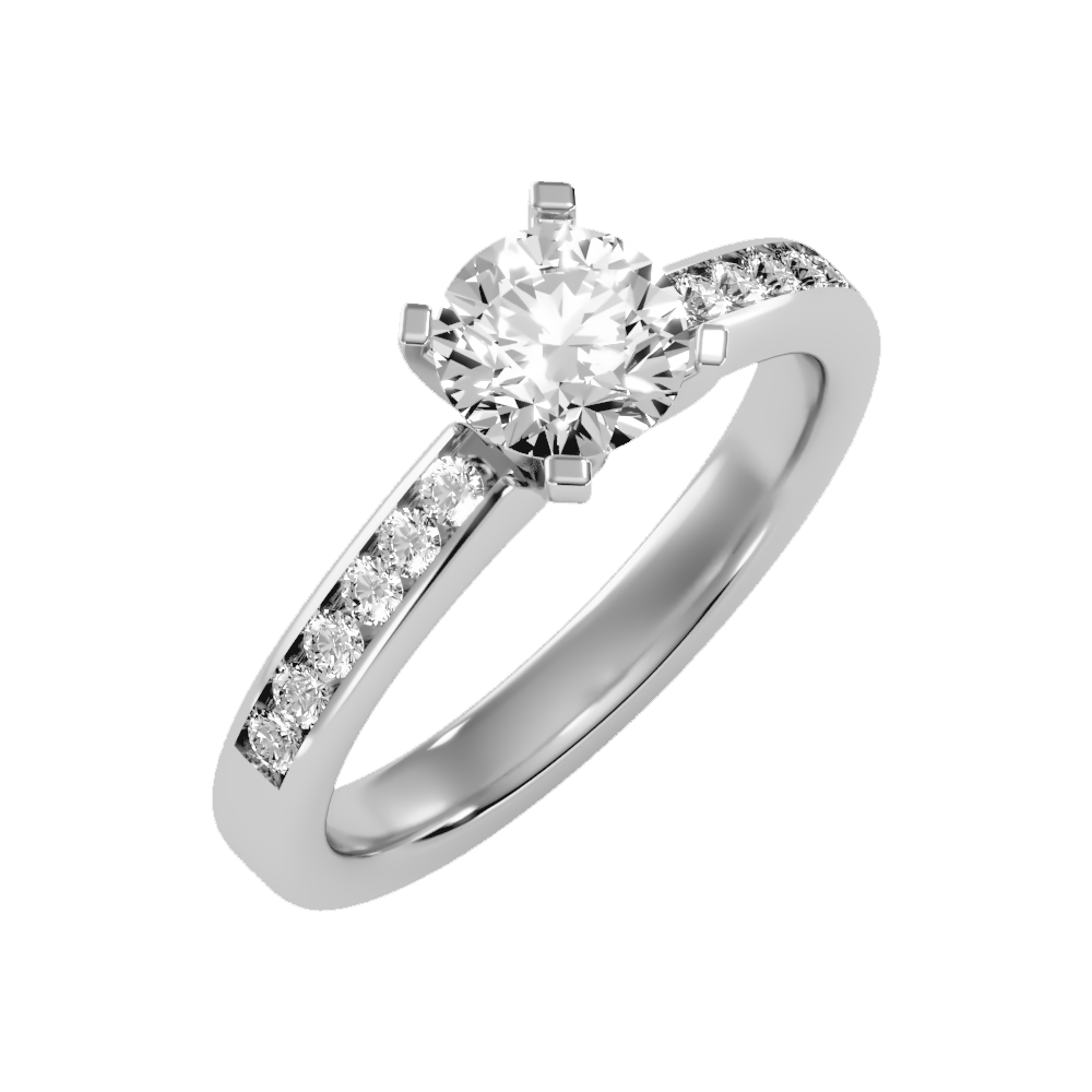 Shine Solitaire Ring In 925 Sterling Silver - Six