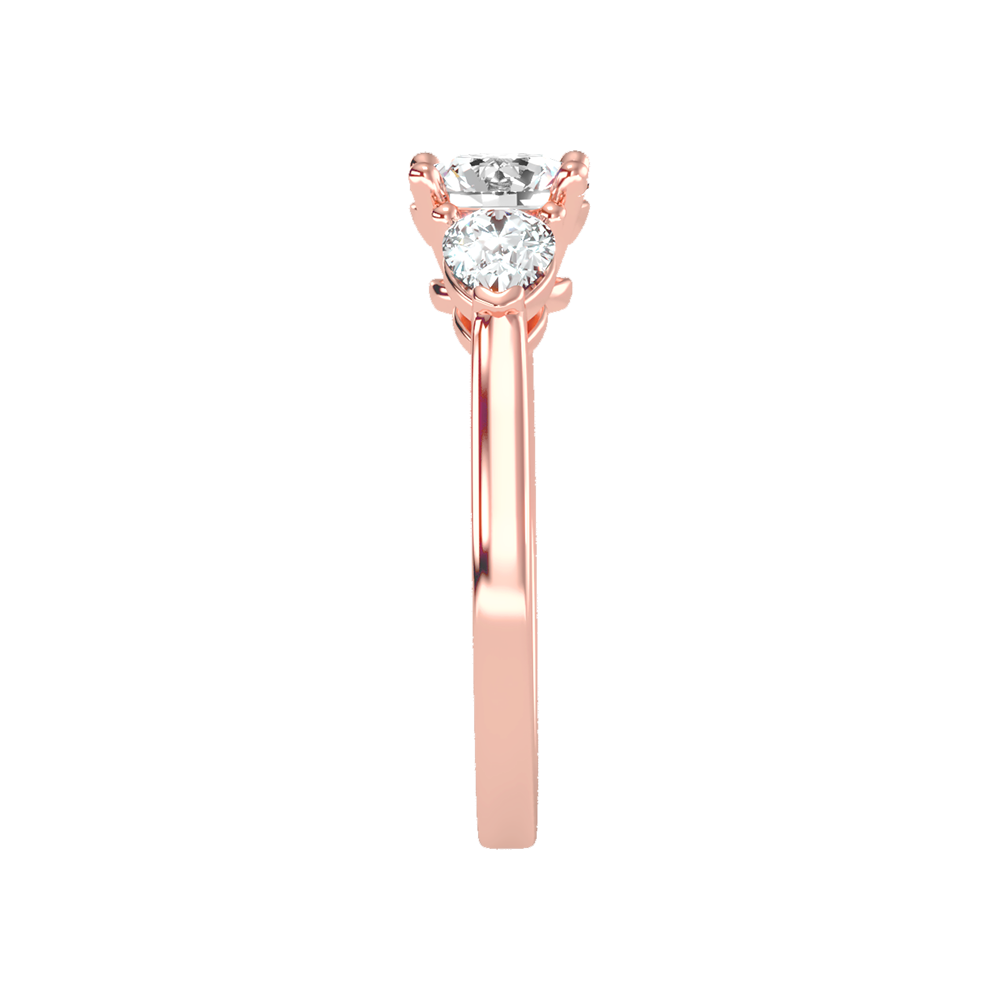 Shining Tri Stone Ring In 925 Sterling Silver - Three