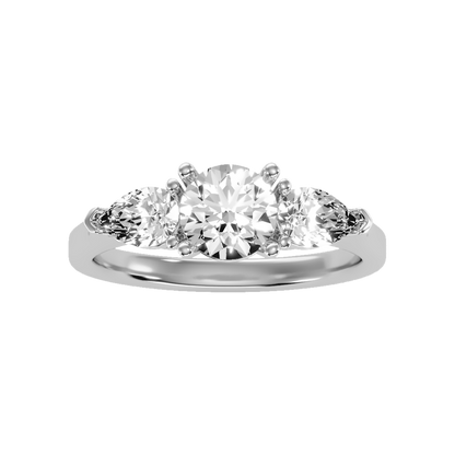Shining Tri Stone Ring - Six