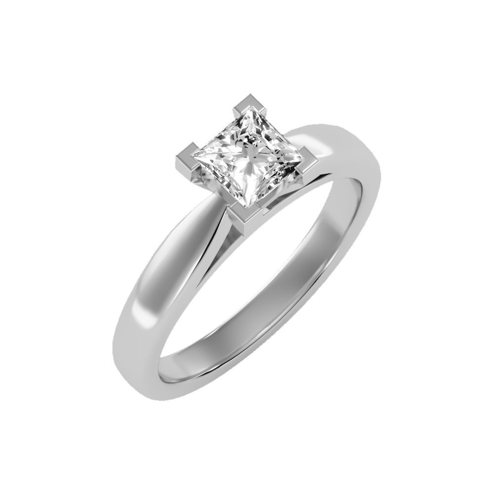 Shiny Solitaire Ring - One