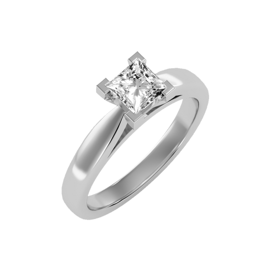 Shiny Solitaire Ring - One