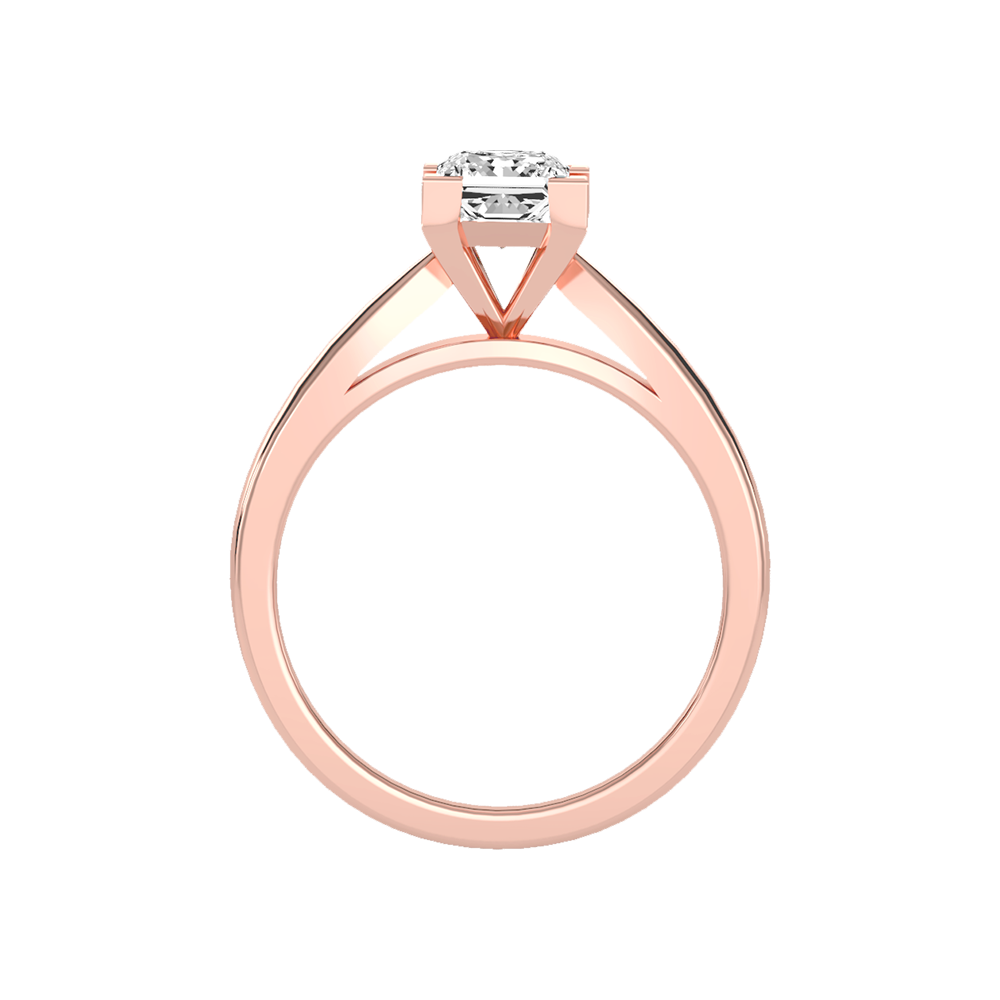 Shiny Solitaire Ring In 925 Sterling Silver - Six