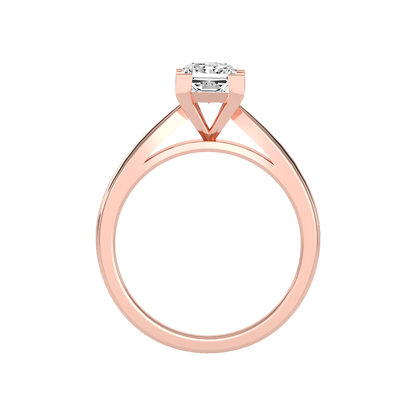 Shiny Solitaire Ring In 925 Sterling Silver - Six