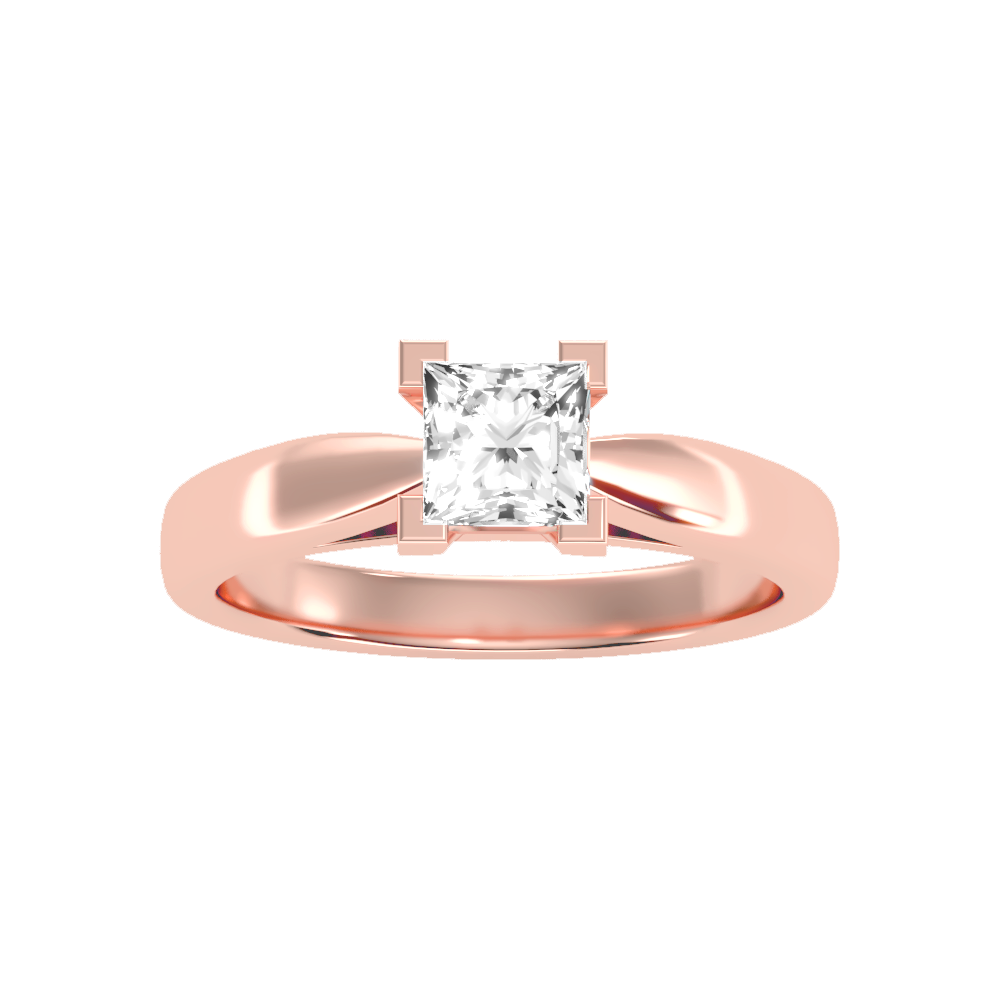 Shiny Solitaire Ring In 925 Sterling Silver - Seven