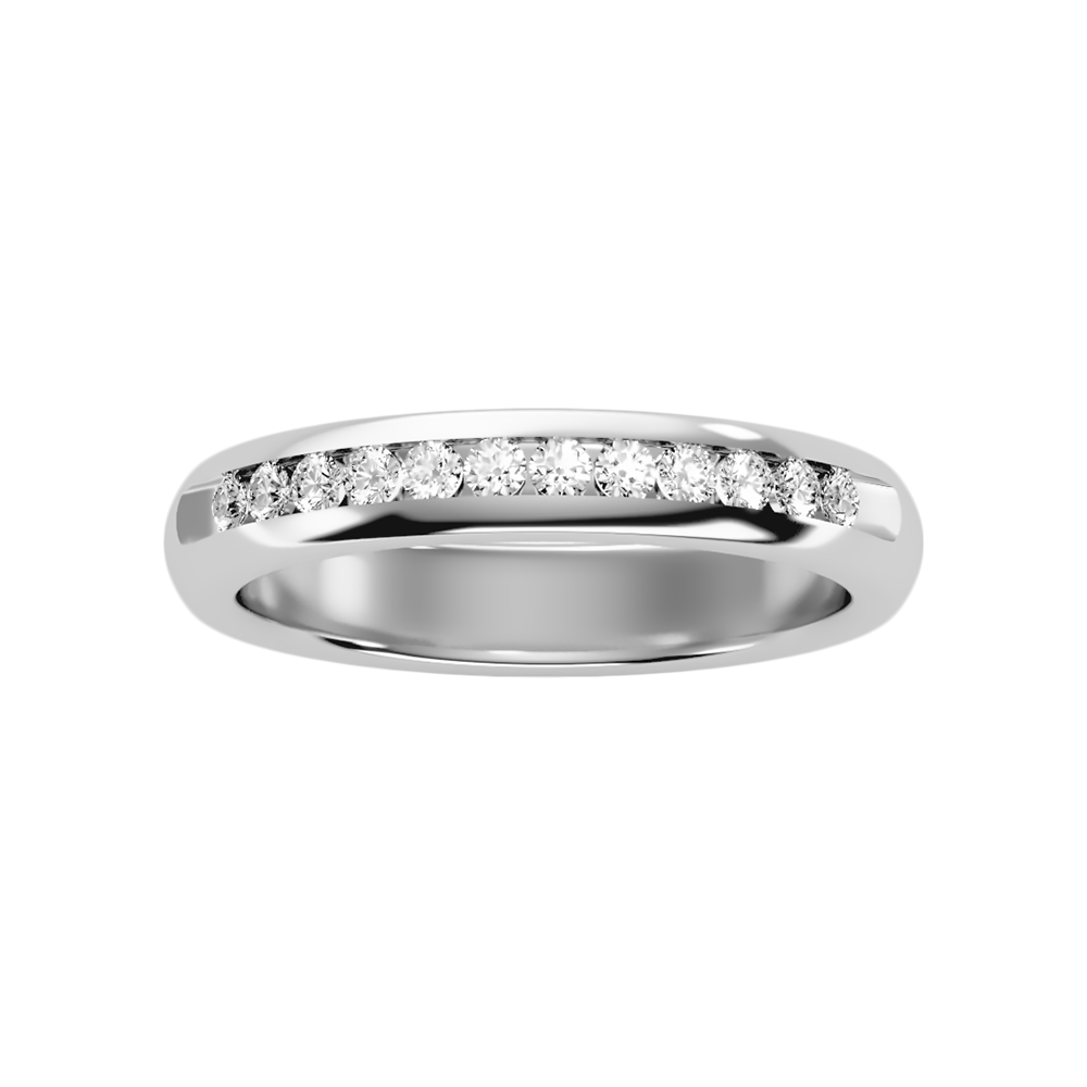 Shipup Half Eternity Band In 925 Sterling Silver - Six