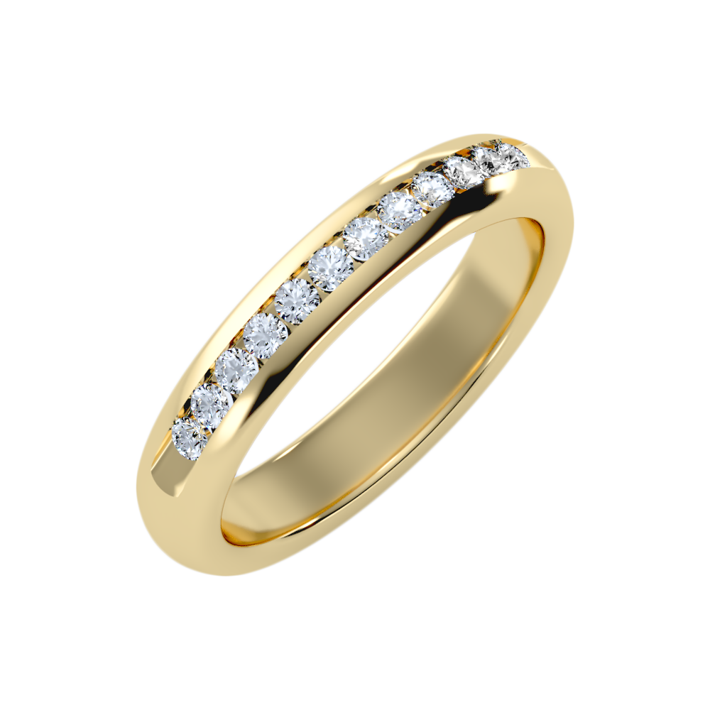 Shipup Half Eternity Band In 925 Sterling Silver - Nine