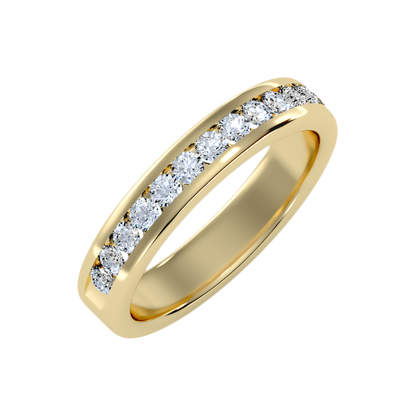 Shleek Half Eternity Band In 925 Sterling Silver - One
