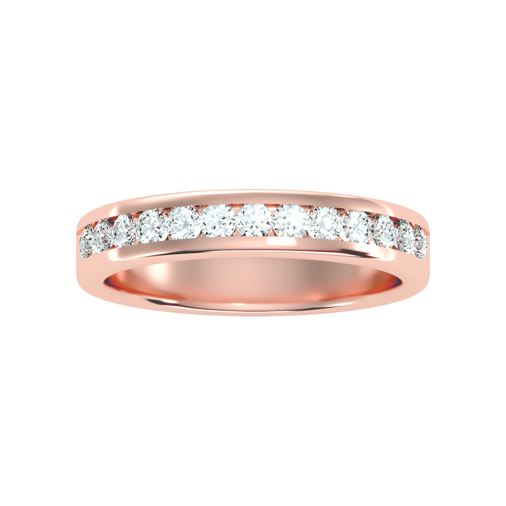 Shleek Half Eternity Band In 925 Sterling Silver - Ten