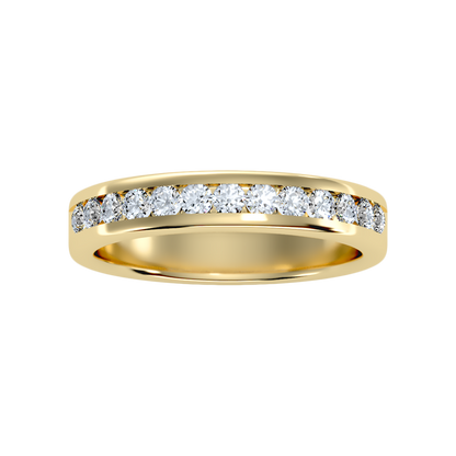 Shleek Half Eternity Band In 925 Sterling Silver - Three