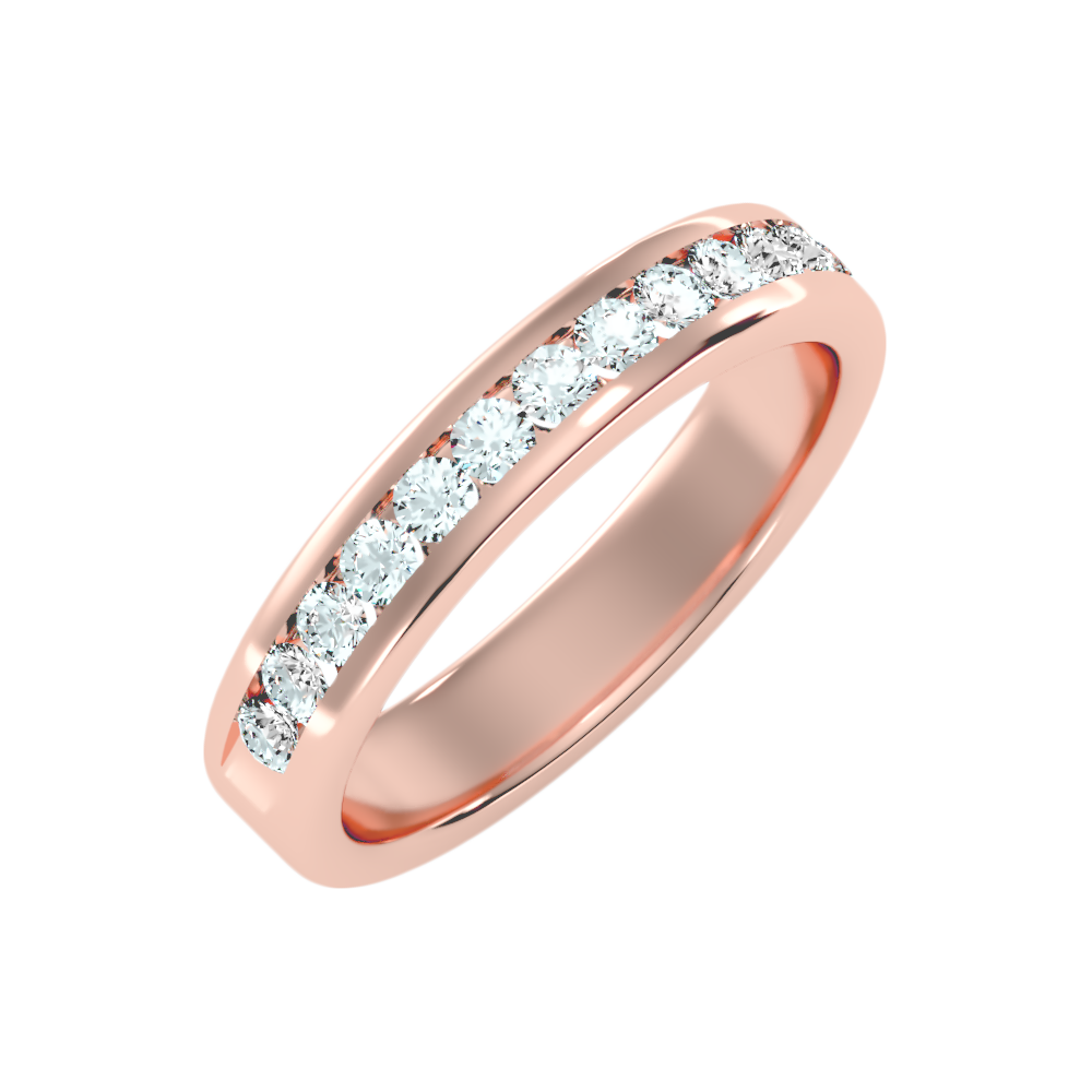 Shleek Half Eternity Band In 925 Sterling Silver - Nine