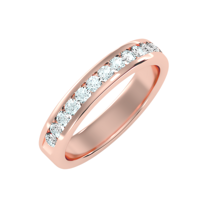 Shleek Half Eternity Band In 925 Sterling Silver - Nine