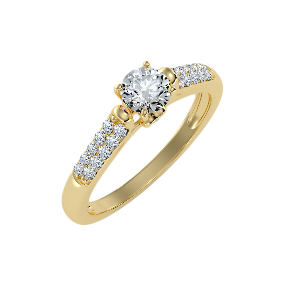 Shore Solitaire Ring In 925 Sterling Silver - Two