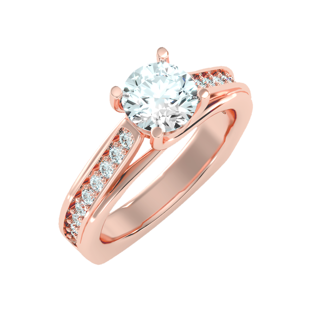 Shower Solitaire Ring - One
